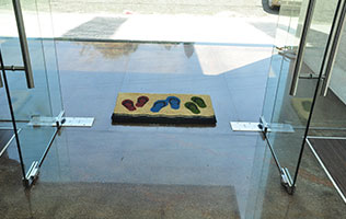 coco door mat on entrance